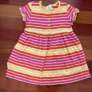 Colorful Striped Kids Dress